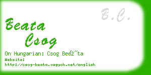 beata csog business card